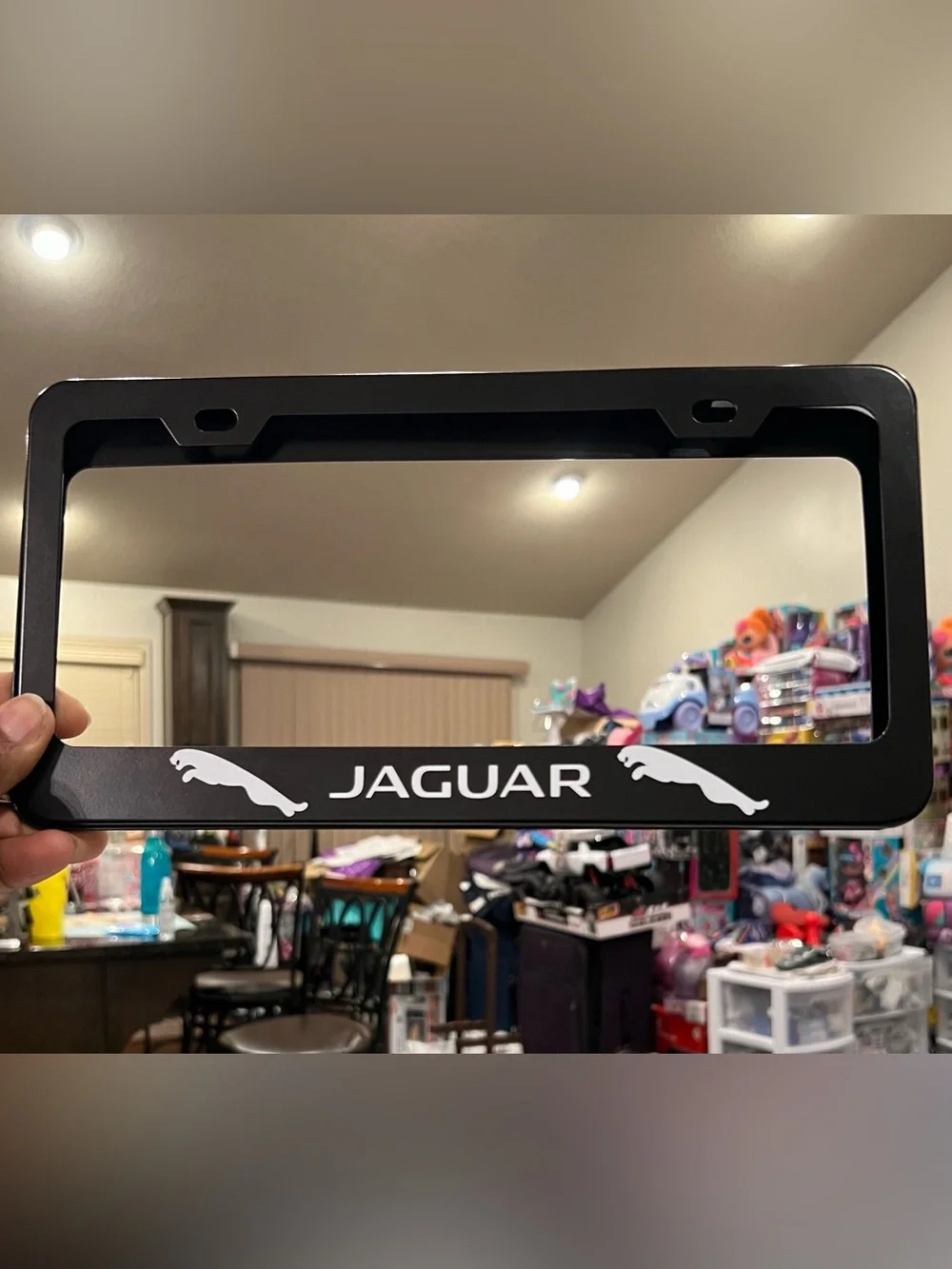 JAGUAR Black & White License Plate Frames